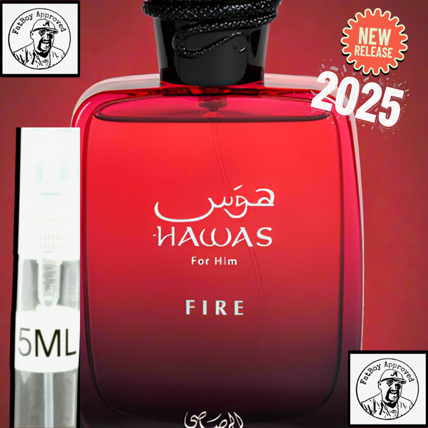 Rasasi Hawas Fire 5ml Sample Decants *PRE ORDER ** RESTOCK ON 5/26