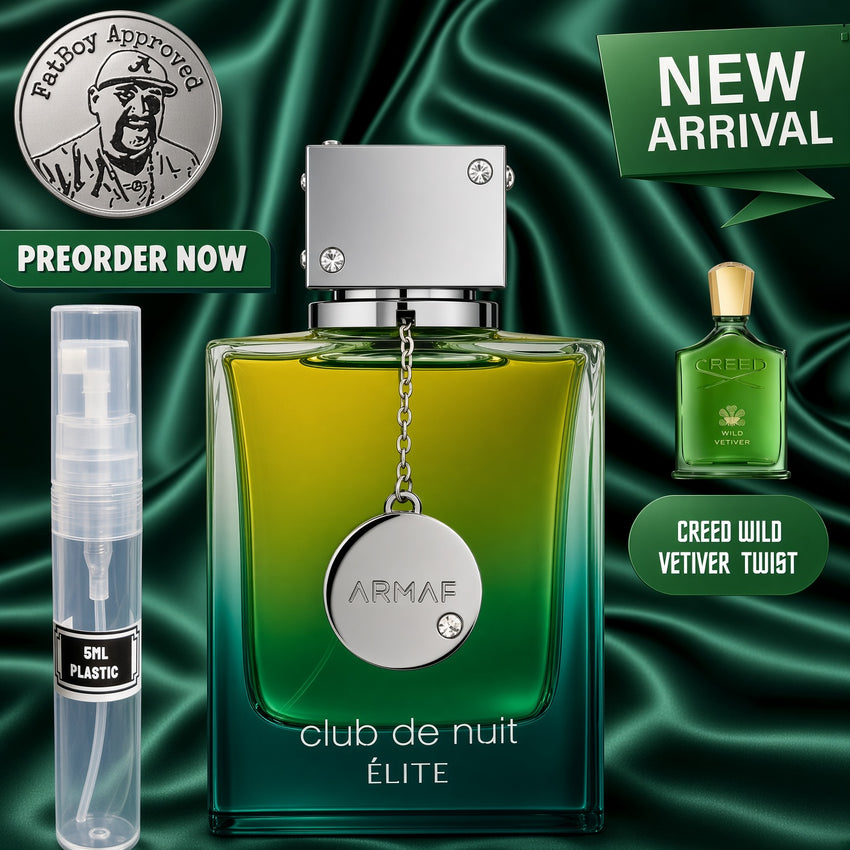 ARMAF CDNI ELITE (WILD VETIVER TWIST) 5ML SAMPLES PRE-ORDER SHIP BY 9/1
