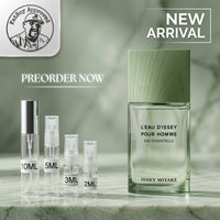Issey Miyake L'Eau d'Issey pour Homme Eau Essentielle SAMPLES PRE-ORDER SHIP BY 6/18