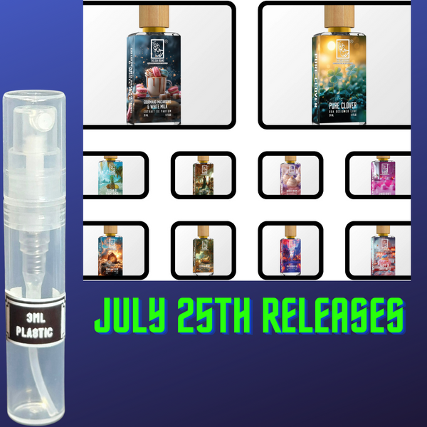 DUA FRAGRANCES JULY 25TH  RELEASES 3ML SAMPLES PRE-ORDER SHIP BY 8/1