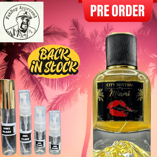 City Rhythm  Miami Tropical Confessions FRAGRANCE SAMPLES.  *PRE-ORDER* SHIP 6/12