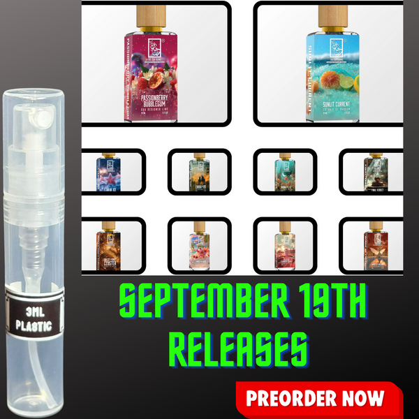 DUA FRAGRANCES SEPTEMBER 19TH RELEASES 3ML SAMPLES PRE-ORDER SHIP BY 9/26