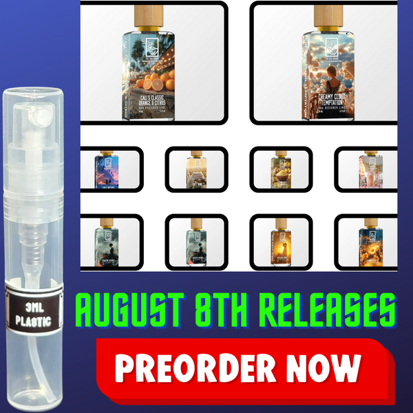 DUA FRAGRANCES AUGUST 8TH RELEASES 3ML SAMPLES PRE-ORDER SHIP BY 8/15