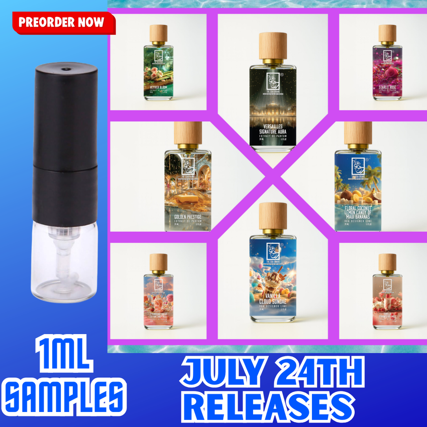 DUA FRAGRANCES JULY 24TH  RELEASES 1ML SAMPLES PRE-ORDER