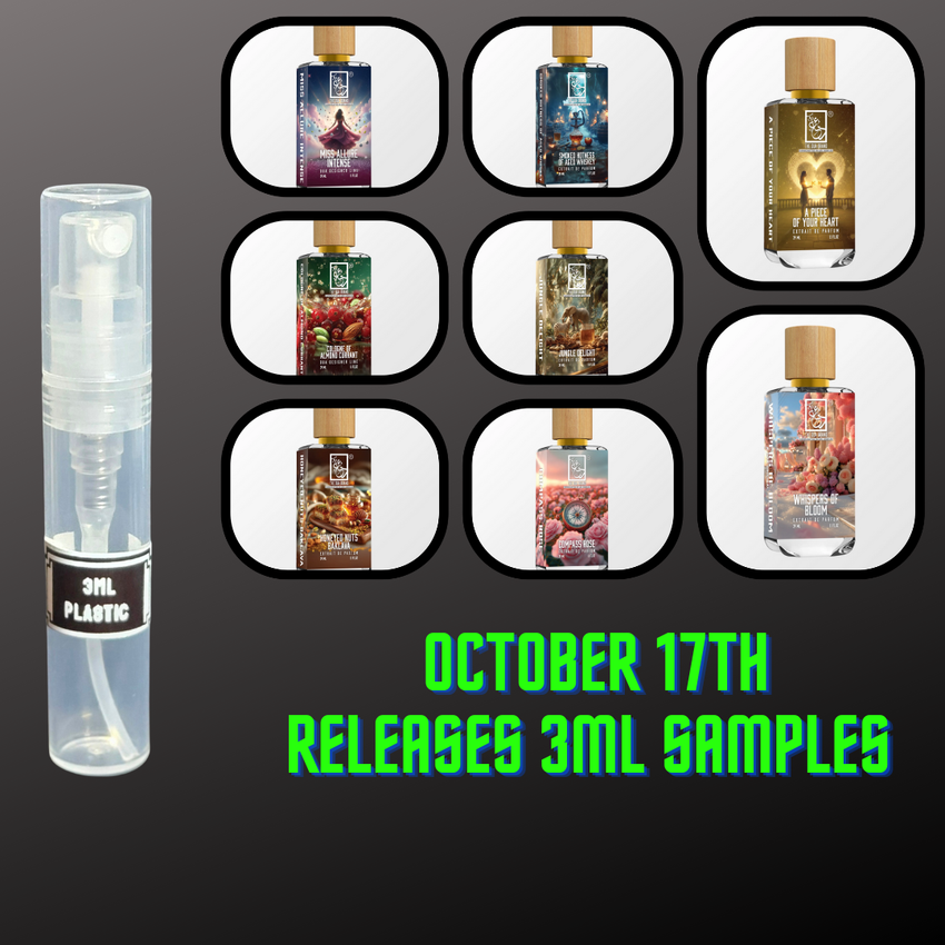 DUA FRAGRANCES OCTOBER 17TH RELEASES 3ML SAMPLES PRE-ORDER SHIP BY 10/24
