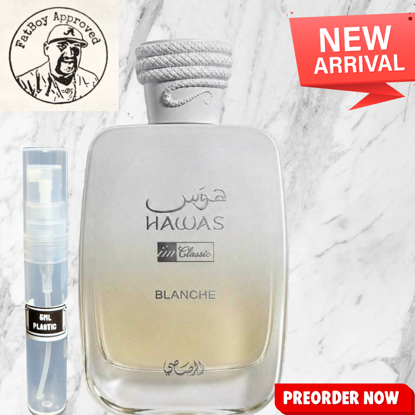 Rasasi Hawas Blanche Imrasasi 5ml SAMPLES PRE-ORDER SHIP BY 10/30