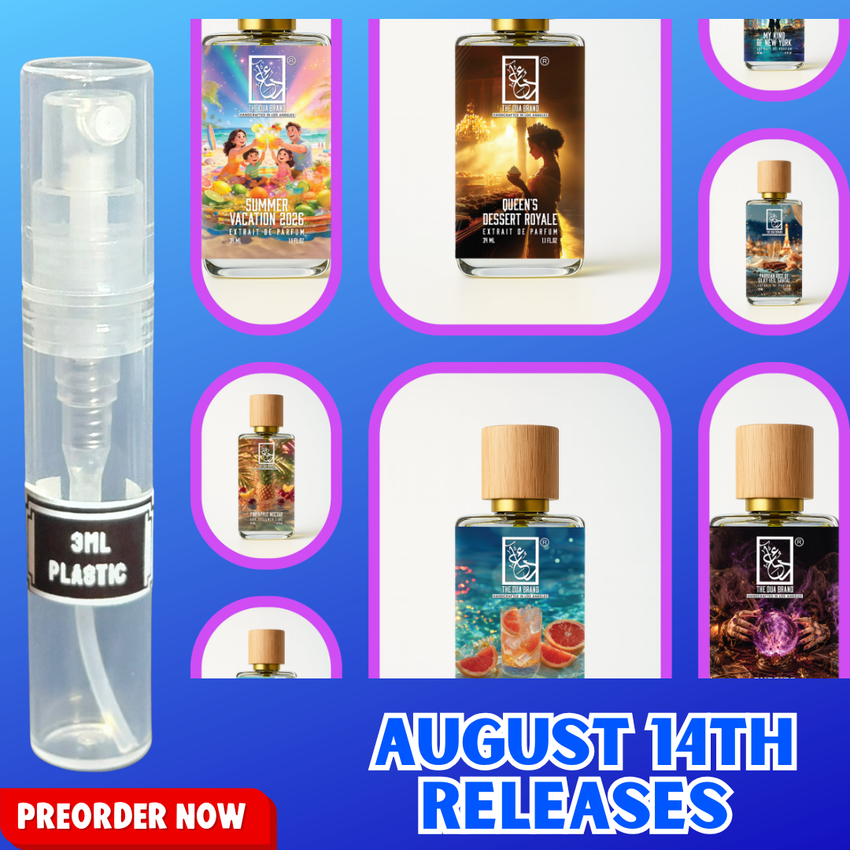 DUA FRAGRANCES AUGUST 14TH RELEASES 3ML SAMPLES PRE-ORDER