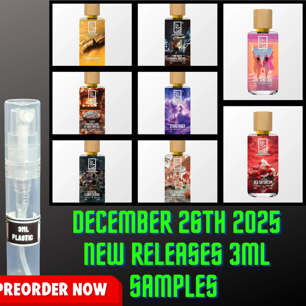 DUA FRAGRANCES DECEMBER 26TH RELEASES 3ML SAMPLES PRE-ORDER SHIP BY 1/2