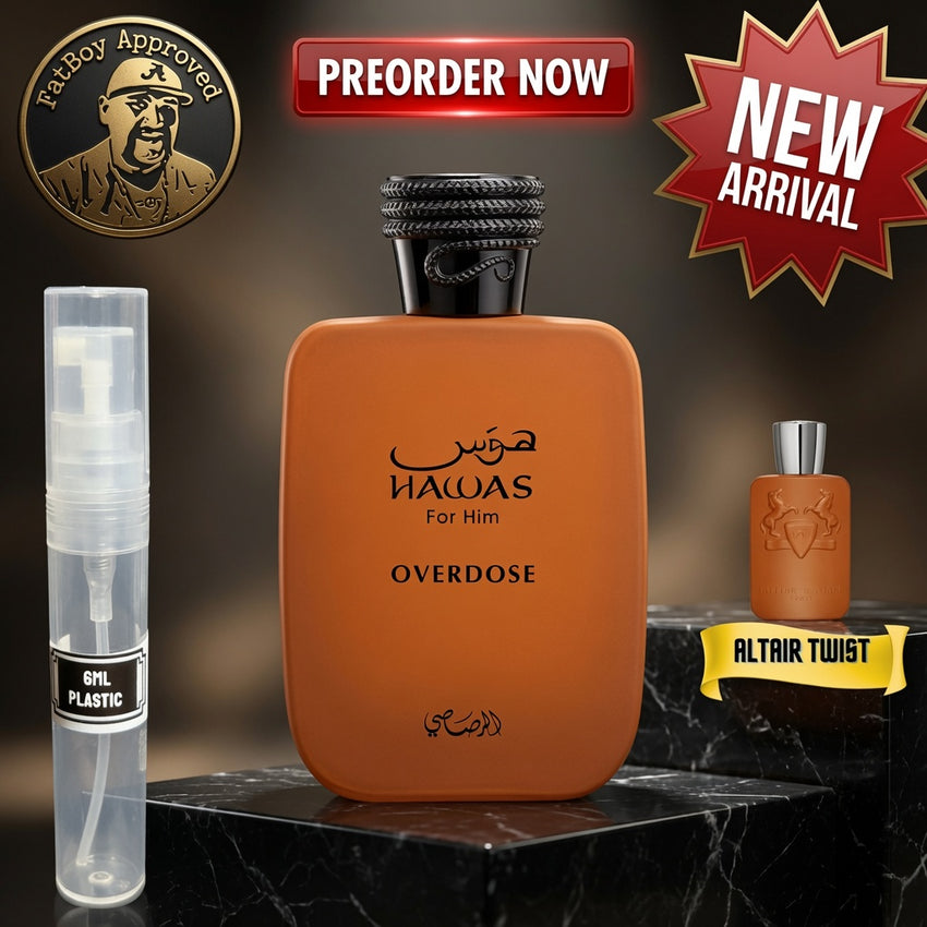 RASASI HAWAS OVERDOSE 5ML SAMPLES PRE-ORDER SHIP BY 7/8
