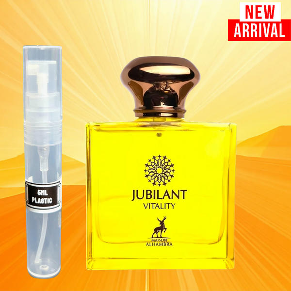 MAISON ALHAMBRA Jubilant Vitality(EROS ENERGY  TWIST) 5ML DECANTS.  PRE-ORDER SHIP BY 11/12