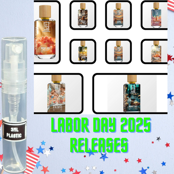DUA FRAGRANCES LABOR DAY 2025 RELEASES 3ML SAMPLES PRE-ORDER SHIP BY 9/6
