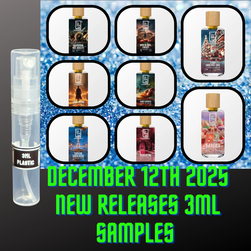 DUA FRAGRANCES DECEMBER 12TH RELEASES 3ML SAMPLES PRE-ORDER SHIP BY 12/19