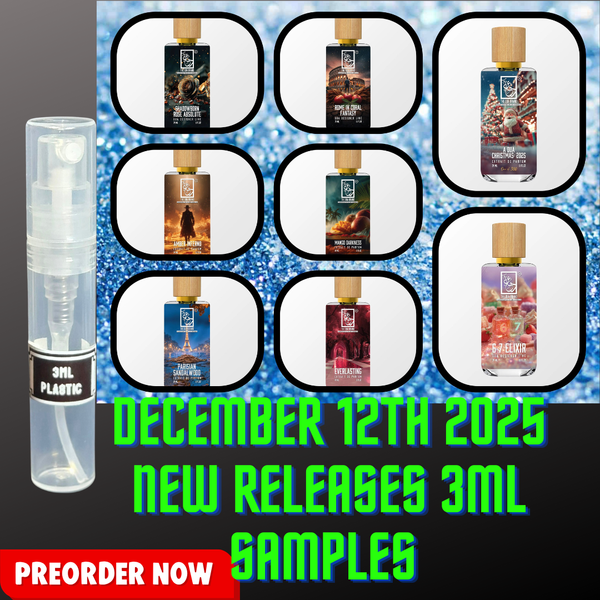 DUA FRAGRANCES DECEMBER 12TH RELEASES 3ML SAMPLES PRE-ORDER SHIP BY 12/19