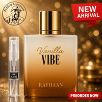RAYHANN Vanilla VIBE 5ML SAMPLES PRE ORDER SHIP BY 10/27
