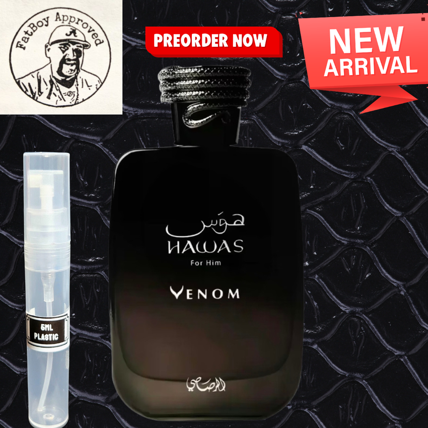 RASASI HAWAS VENOM 5ML SAMPLES PRE-ORDER SHIP BY 10/7
