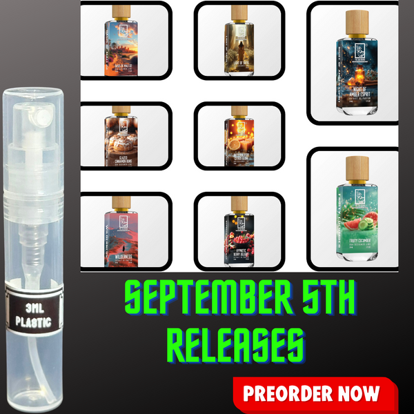 DUA FRAGRANCES SEPTEMBER 5TH RELEASES 3ML SAMPLES PRE-ORDER SHIP BY 9/12