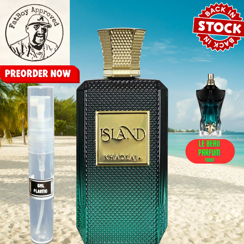 KHADLAJ ISLAND FOR MAN (LE BEAU PARFUM TWIST) 5ML SAMPLES **RESTOCKING** PRE ORDER NOW. SHIP BY 8/8