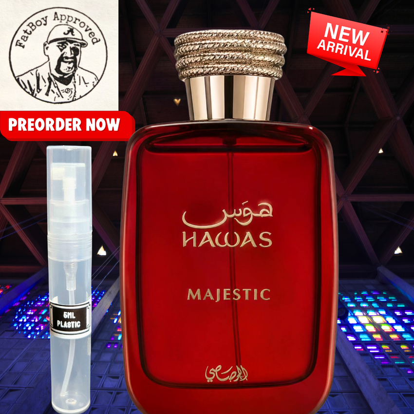 RASASI HAWAS MAGESTIC (BACCARAT ROUGE TWIST) 5ML SAMPLES PRE ORDER SHIP BY 8/8