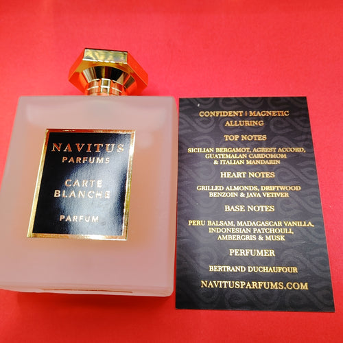 Navitus Carte Blanche samples. Comes with Free Sample and travel bag