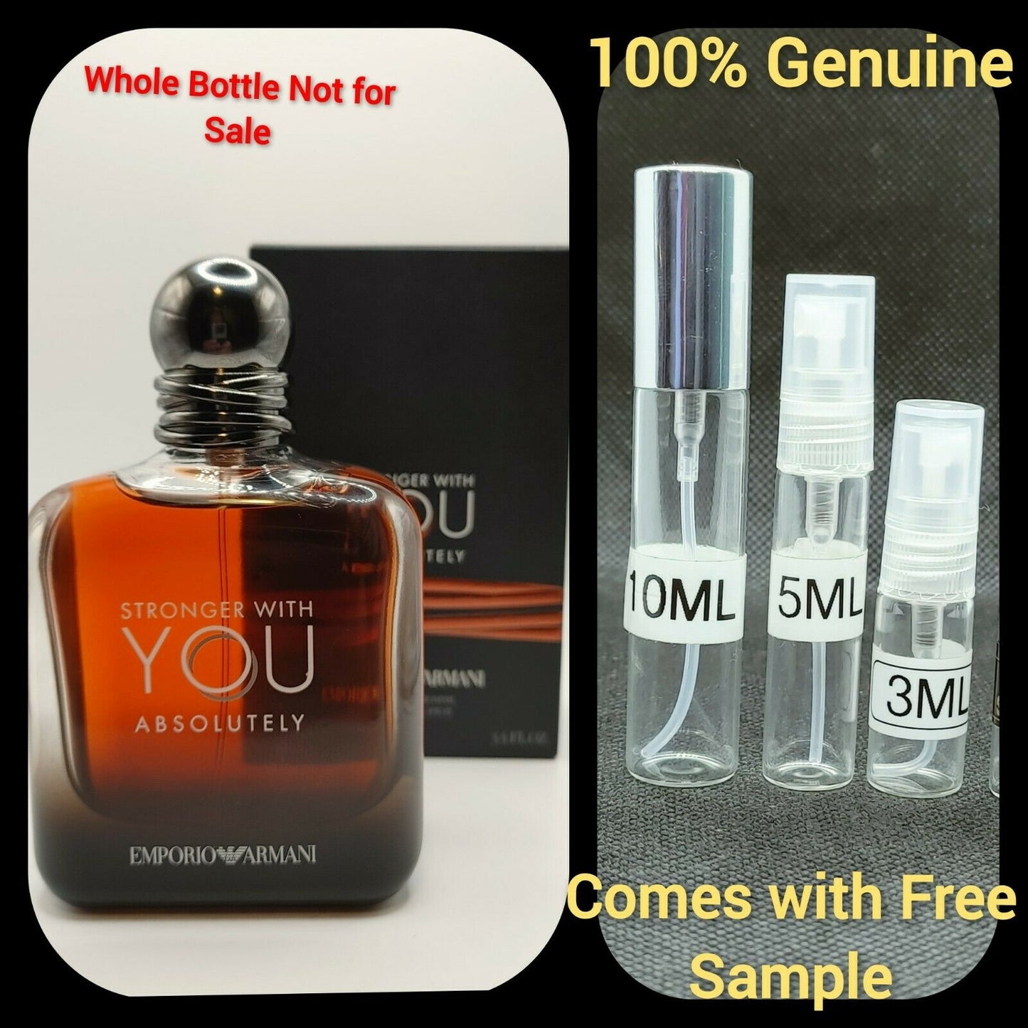Giorgio Armani Stronger With You Absolutely Samples Plus Free Sample+bag