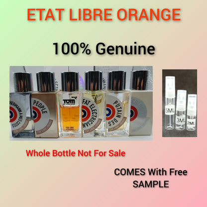 Etat Libre D’Orange Fragrance Decants. 6 to choose. Plus free sample and travel bag