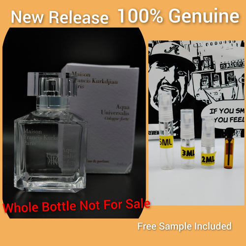 Maison Frances Kurkdjan Aqua Universalis Cologne Forte  for women and men Decants olus free sample and travel bag.
