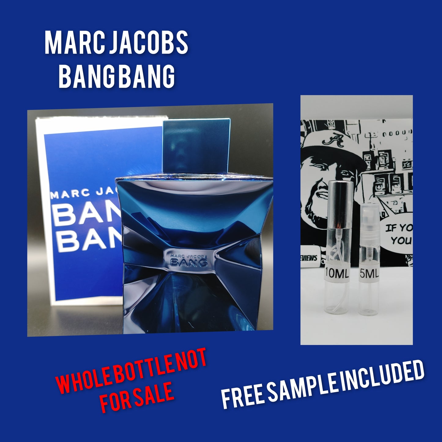 Marc Jacobs Bang Bang  for men Samples. Plus free sample and travel bag