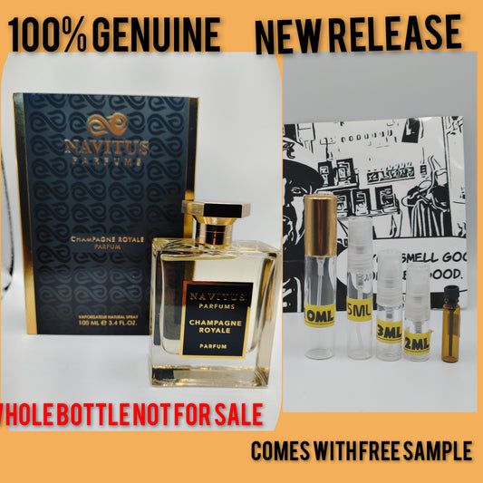 NEW RELEASE Navitus Champagne Royale Samples Plus Free Sample+bag