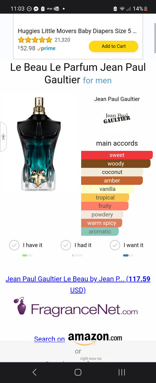 Le Beau Le Parfum Jean Paul Gaultier for men