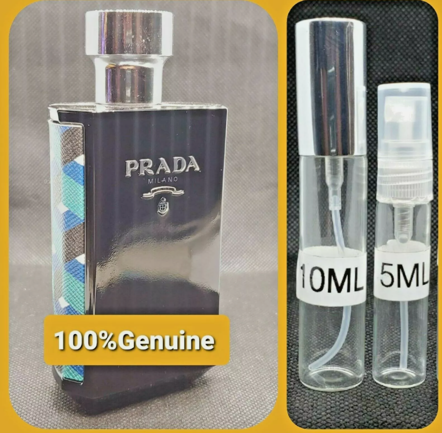 PRADA LHOMNE ABSOLUTE SAMPLES. COMES WITH FREE SAMPLE AND TRAVEL BAG
